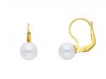 Golden earrings 9k with pearls Ø 7.5-8 mm (code S174289)